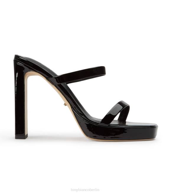 Plateau-Absätze| de Tony Bianco Frauen Diane Heels schwarzes Lackleder 46245